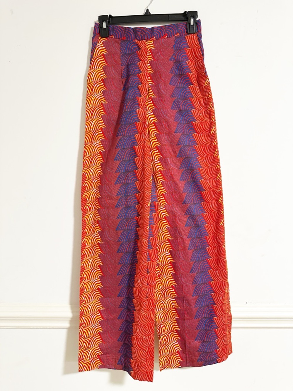 SIKA for Anthropologie Taylor Abstract Wide-Leg Printed Trousers Pants Cotton